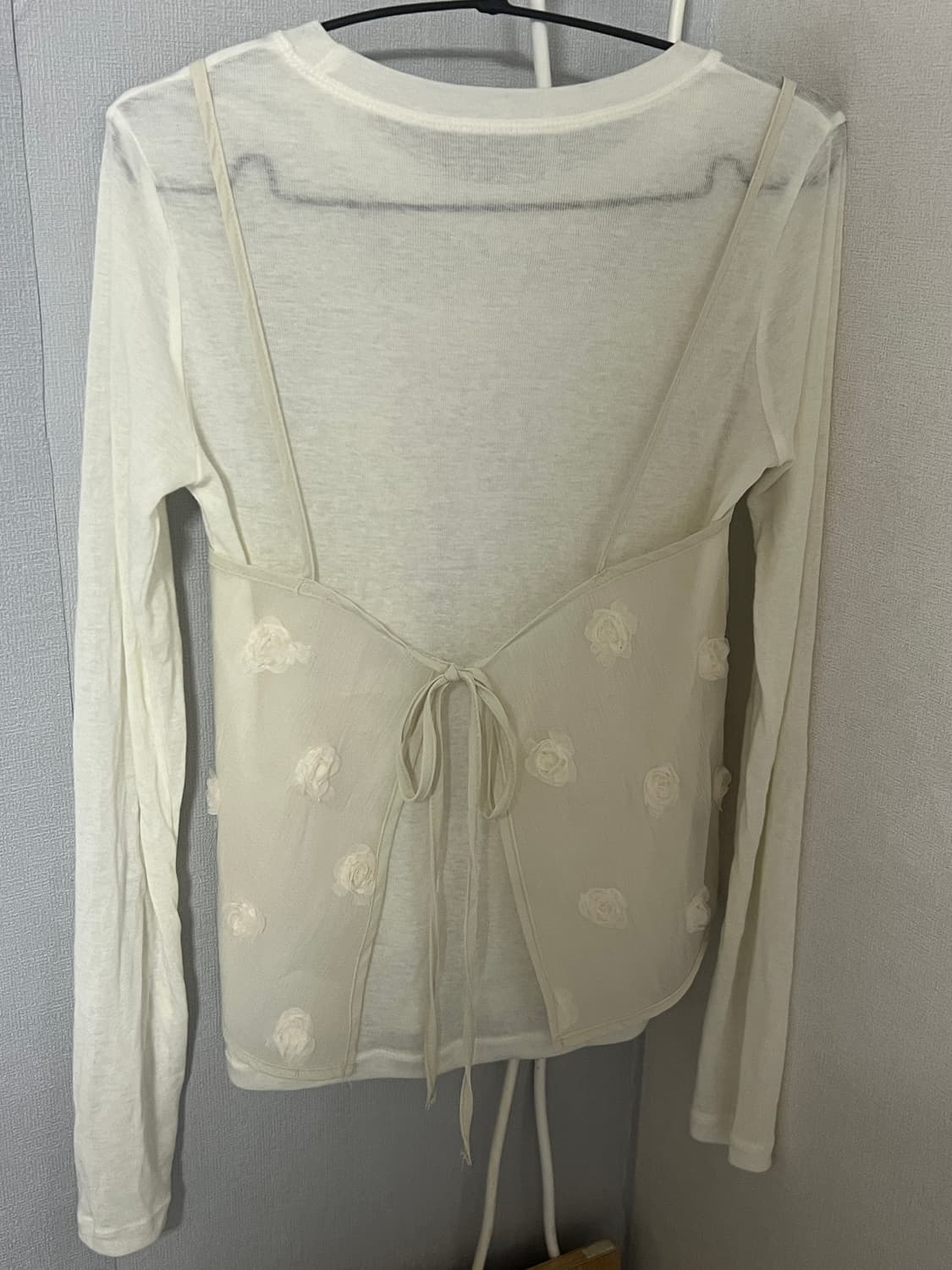 코디 세트(상의)/시스루 이너+뷔스티에 상품이미지4