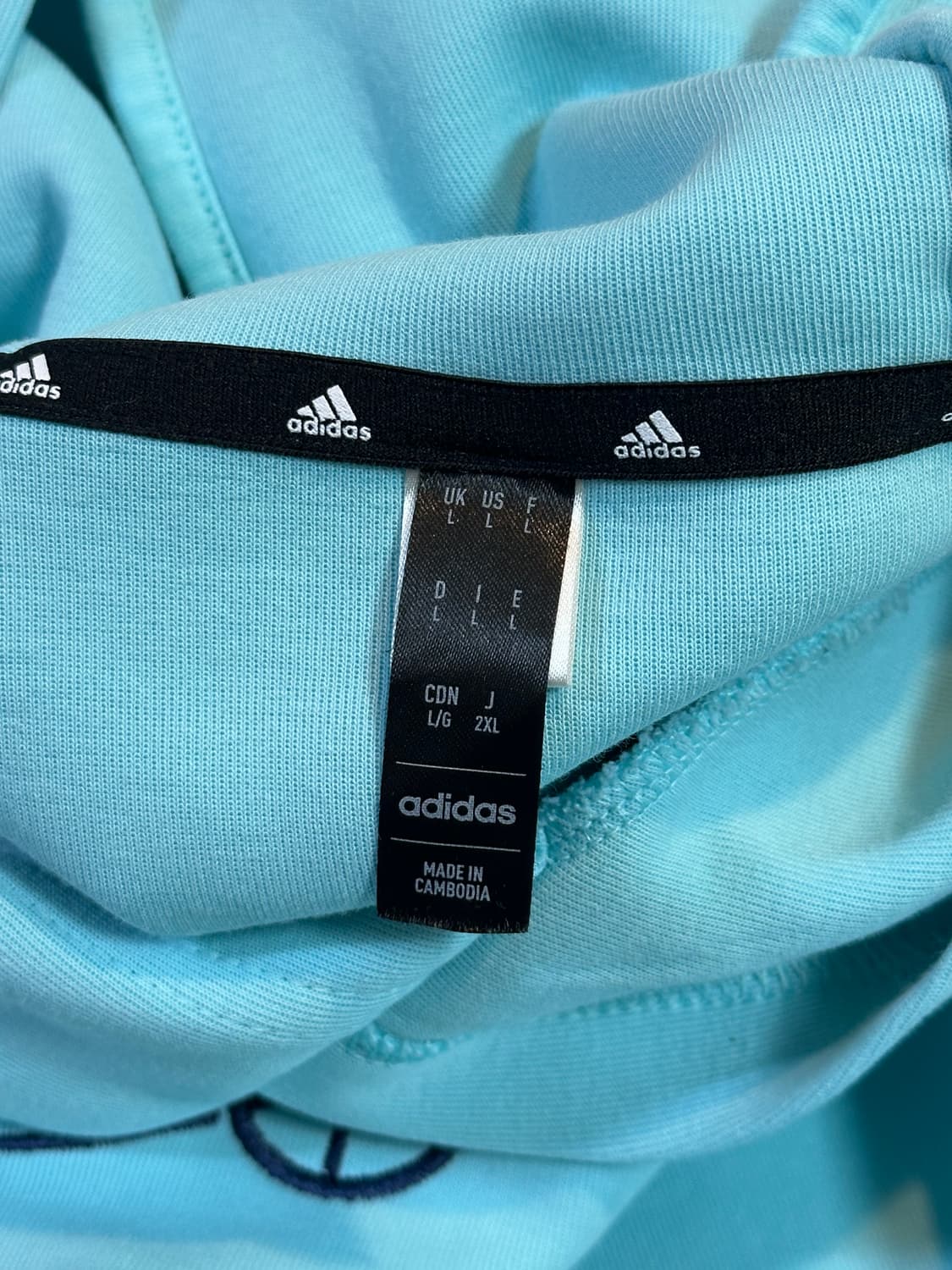 아디다스 아스날 자수로고 후드티 스카이블루 상품이미지7