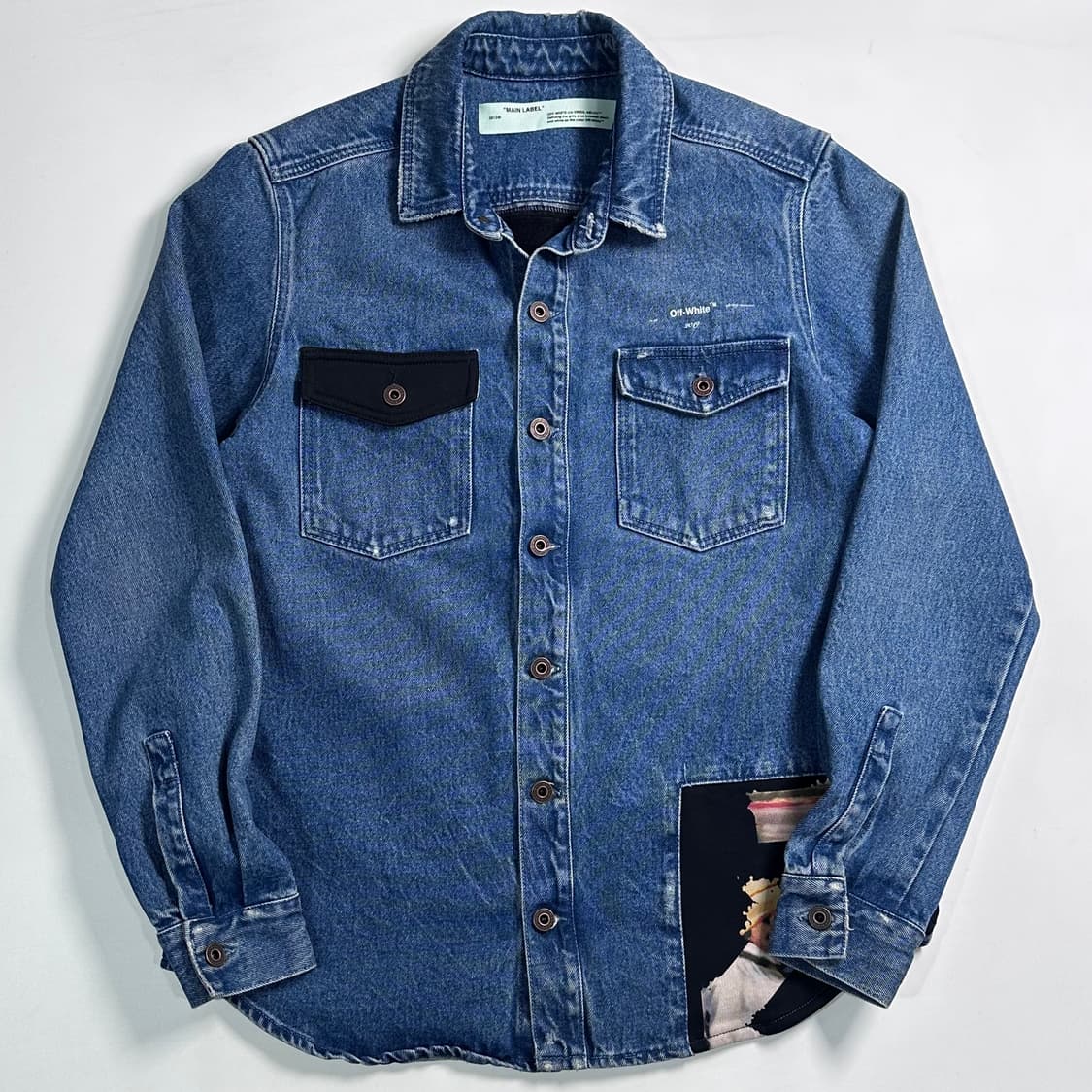 오프화이트 데님 셔츠 자켓 상품이미지1