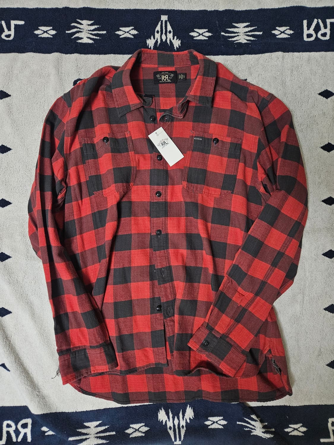 RRL 플래드 트윌 워크셔츠 XL 상품이미지1