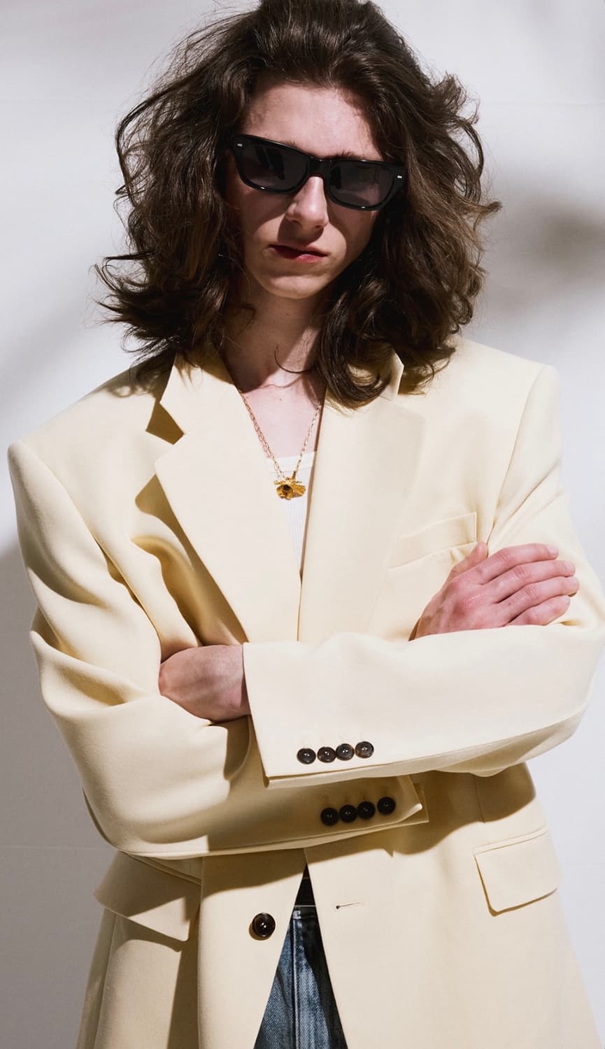 렉토 26SS 오버사이즈 스트럭쳐 울 자켓 버터 베이지 상품이미지8