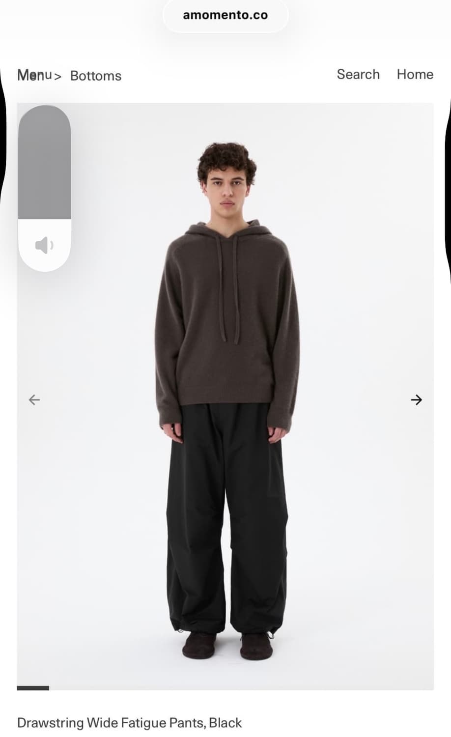 아모멘토 퍼티그 팬츠 블랙 구합니다 상품이미지1