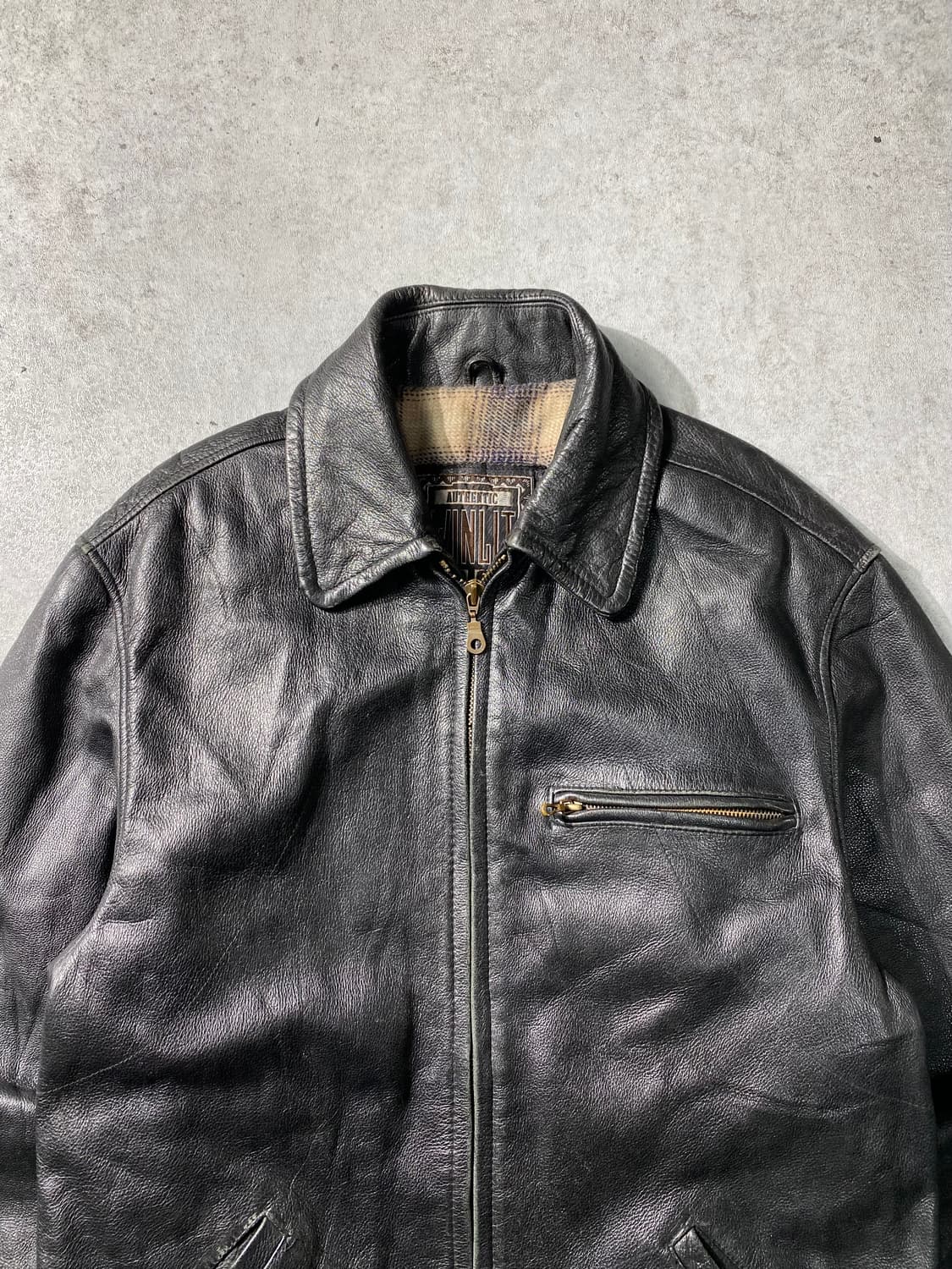 [M] 90s WINLIT 리얼레더 스포츠 자켓 상품이미지2