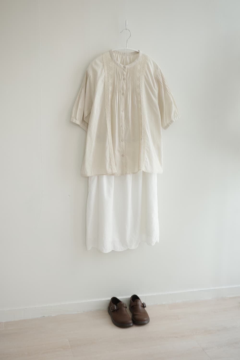  KILORUAN lace-trimmed cotton blouse 상품이미지7