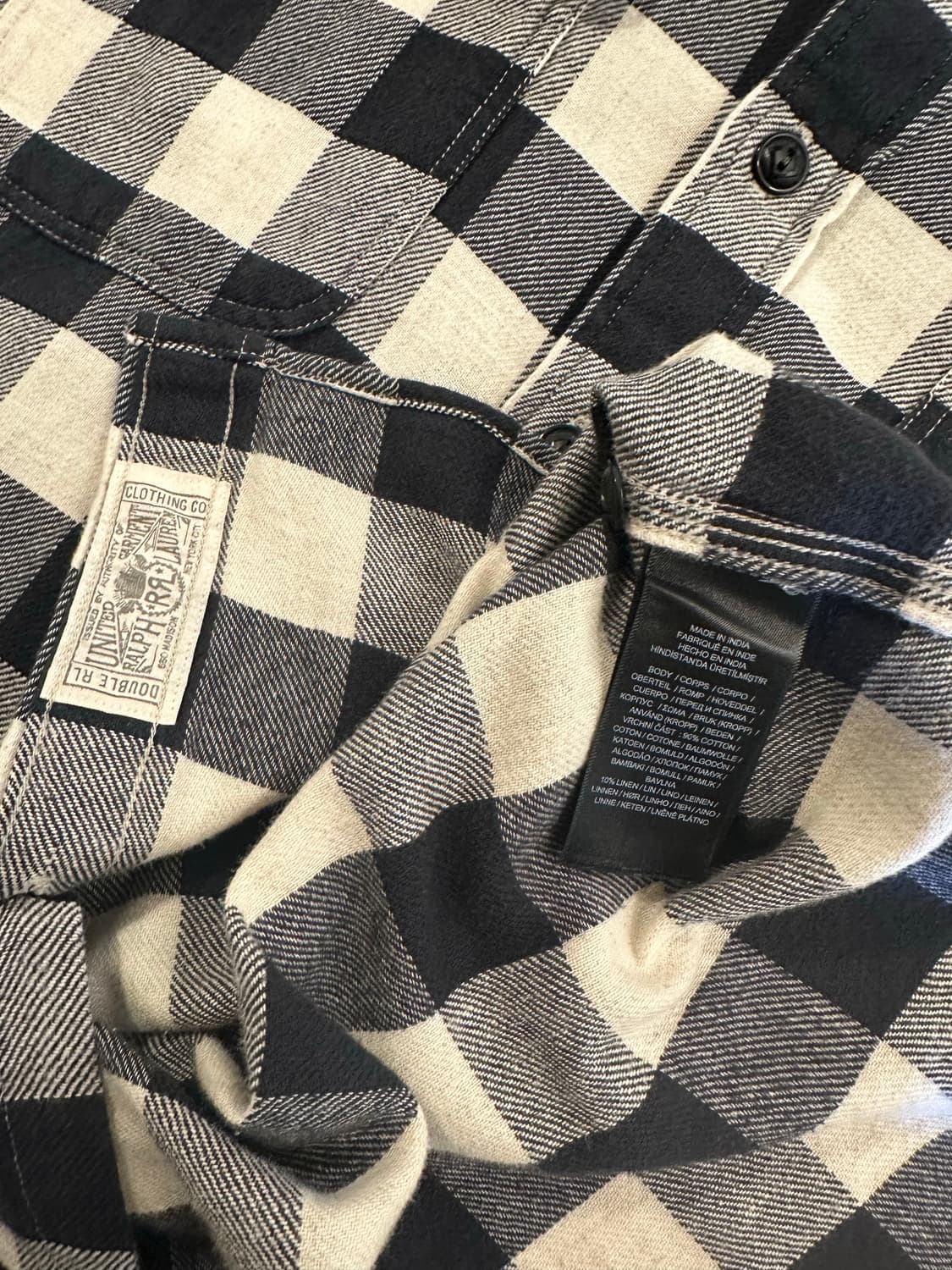 RRL Buffalo Checkered Twill Work Shirt 상품이미지6