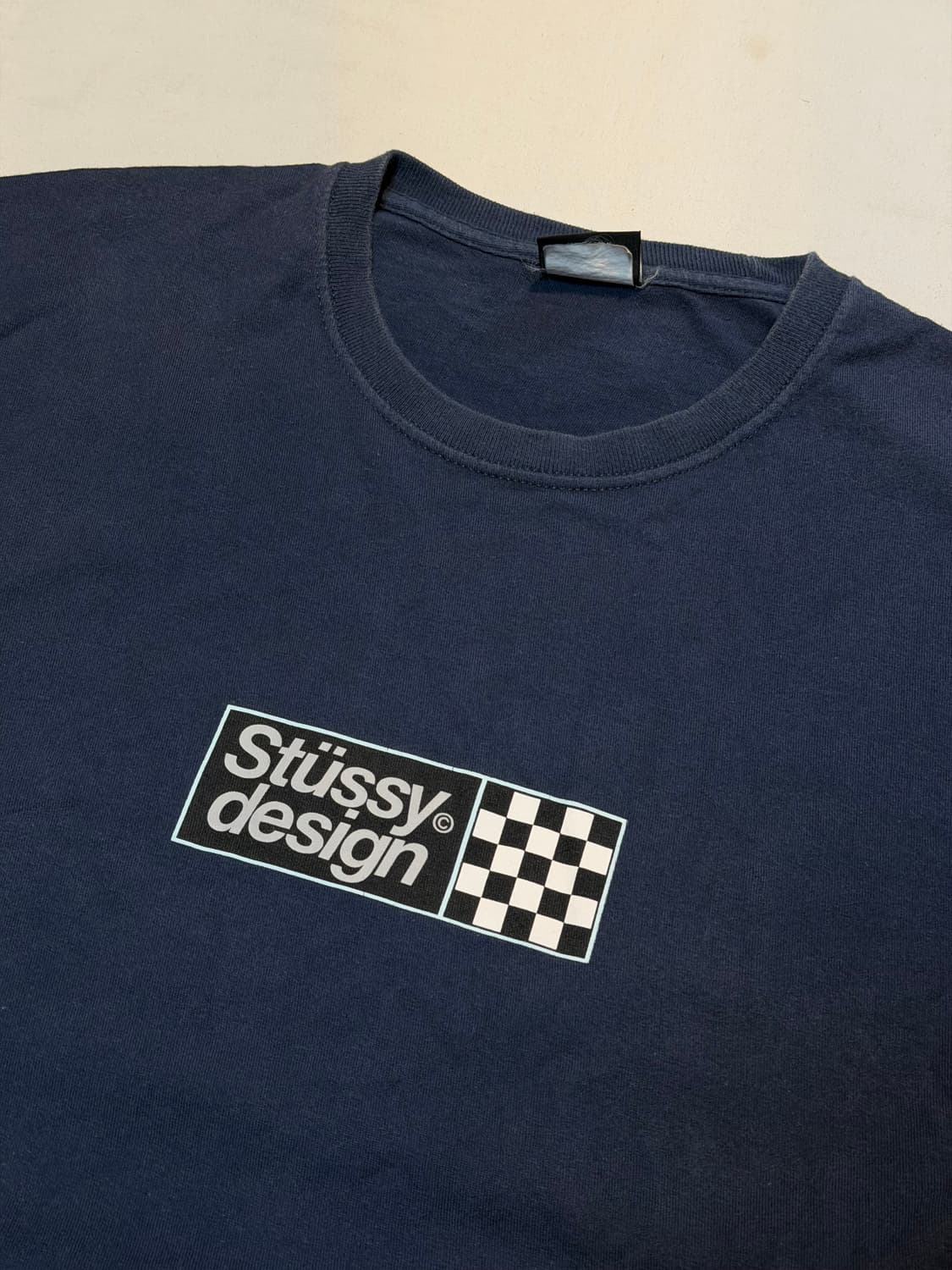 스투시 디자인 박스로고 반팔 티셔츠 네이비 상품이미지2