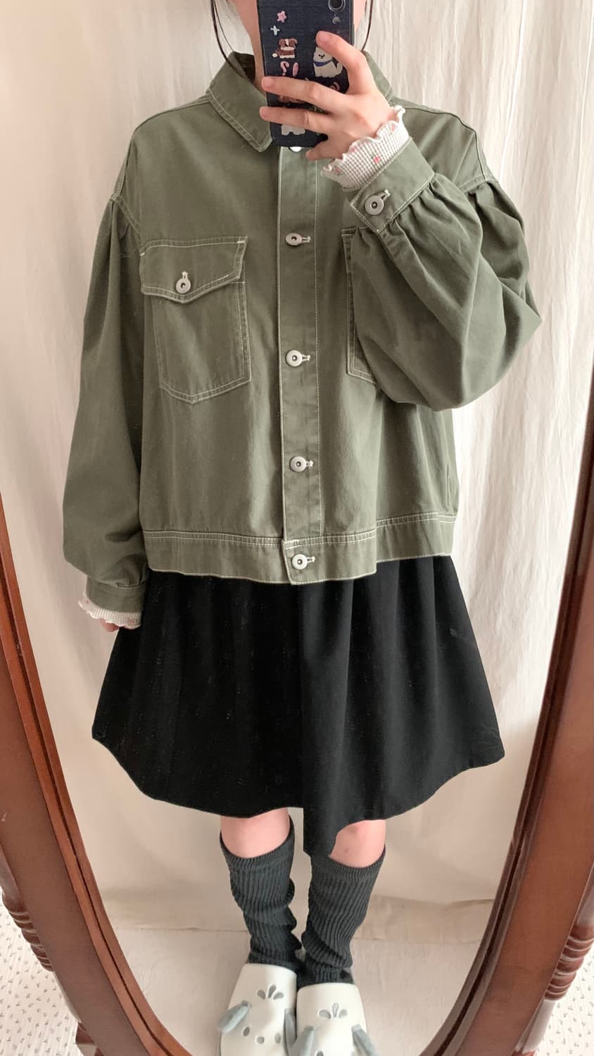 olive des olive 카키 벌룬 자켓 상품이미지2