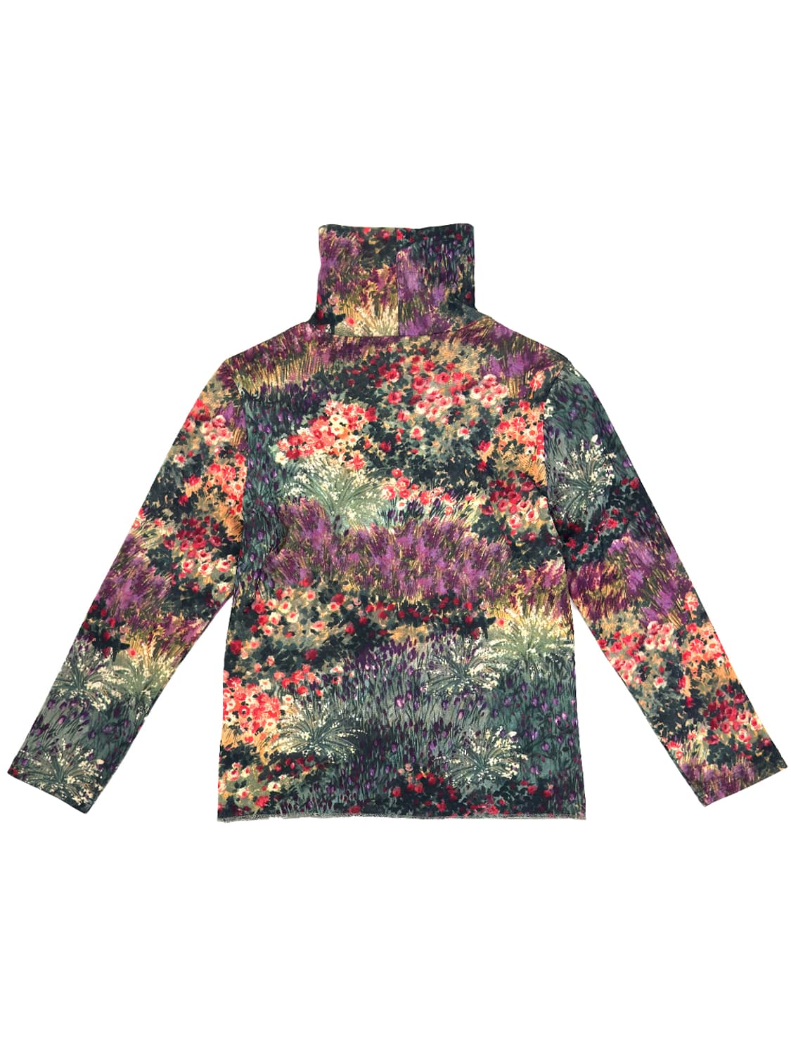 Floral Mesh Turtleneck Top 상품이미지2