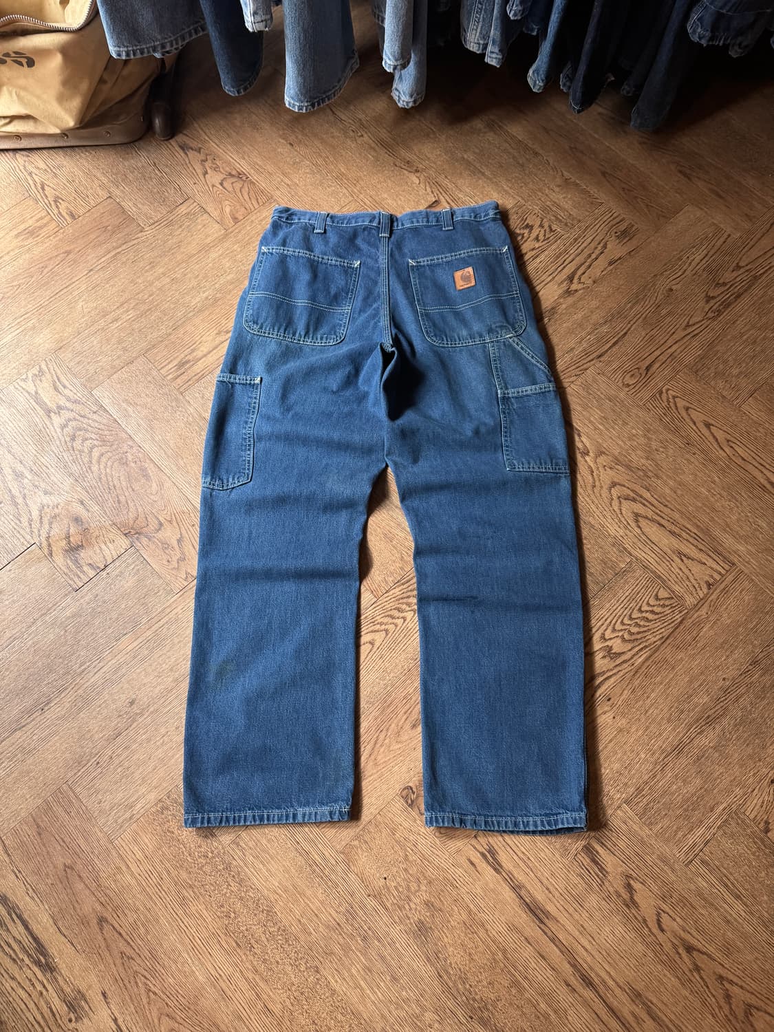 [30]칼하트 USA 덩가리핏 더티워싱 싱글니 카펜터 워크 데님 팬츠 상품이미지2