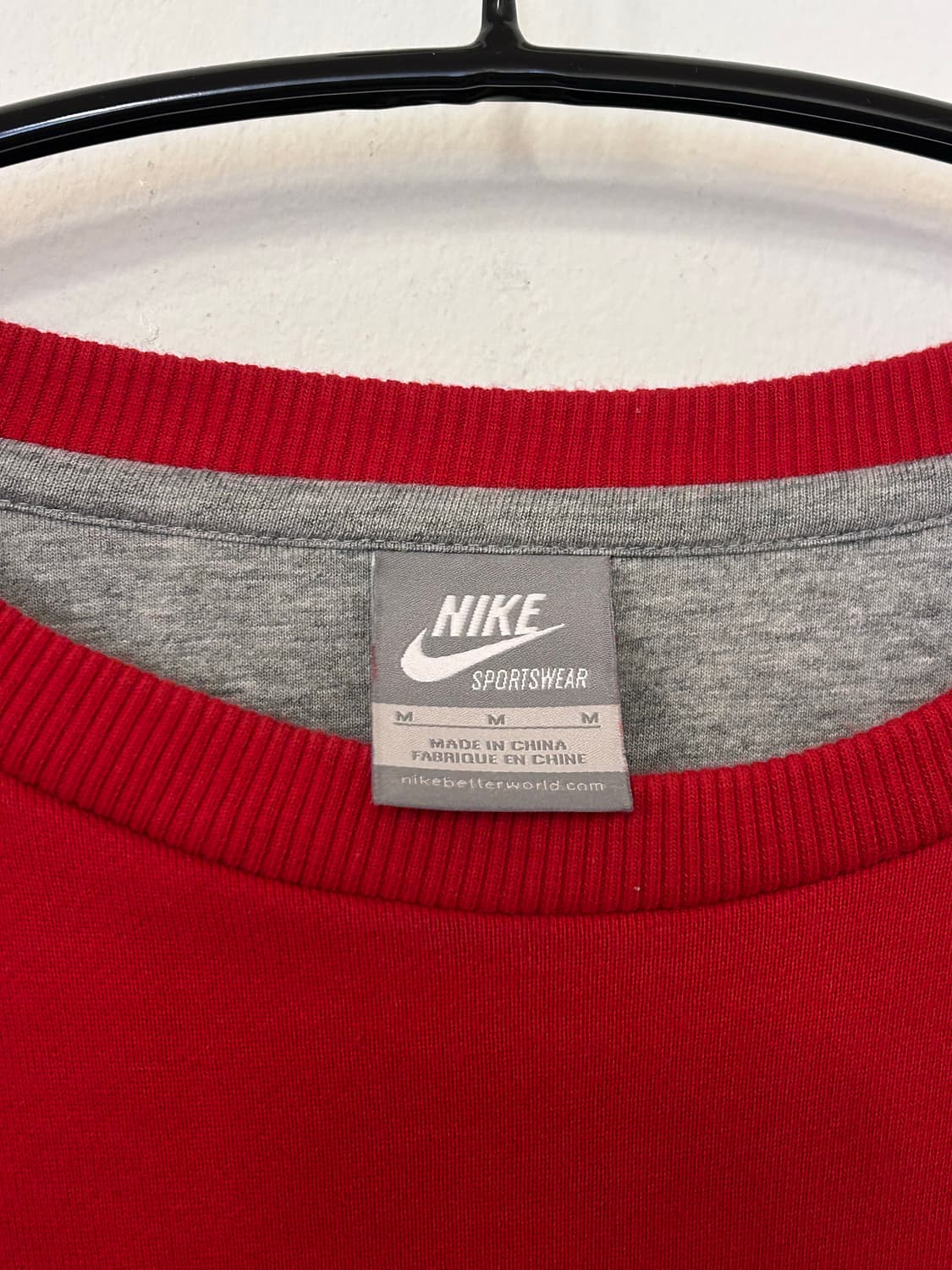 나이키 빨간색 스우시 맨투맨 M 상품이미지2