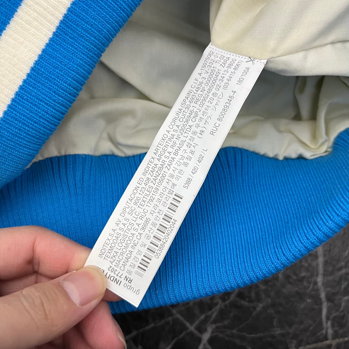 자라 x 루이지 램스킨 레더 봄버 바시티 자켓 상품이미지6