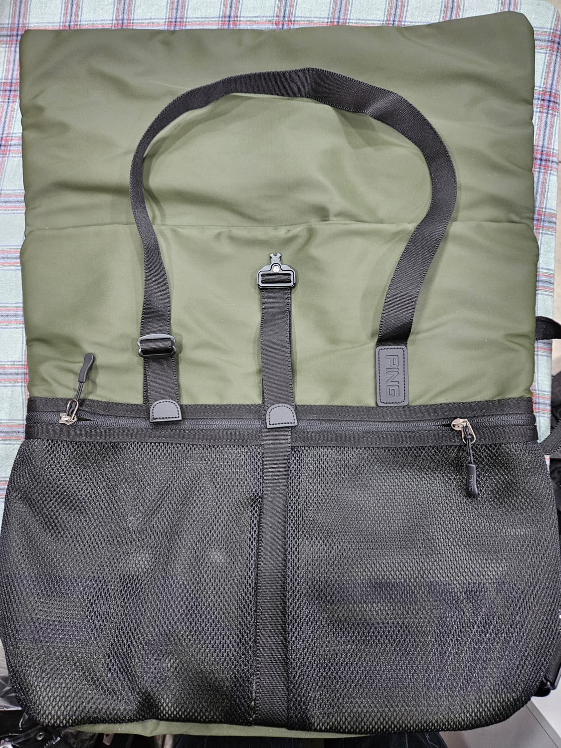 핑(PING) 롤탑 토트백 카키/블랙 상품이미지5