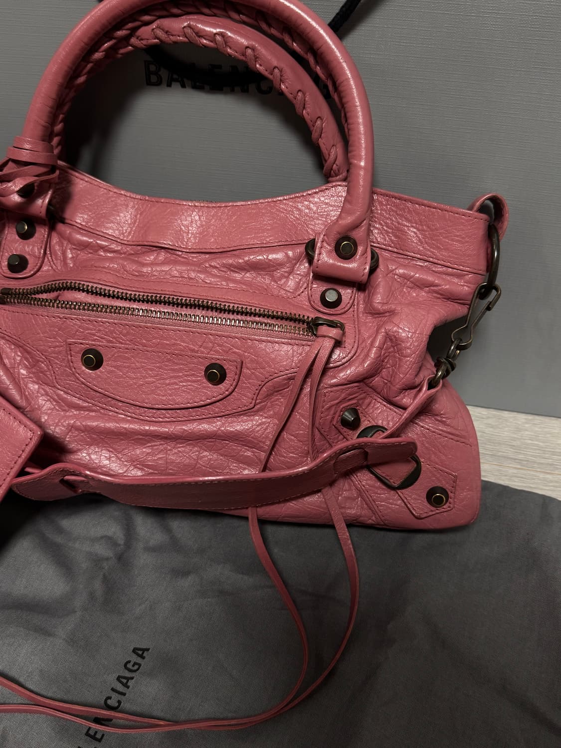 Balenciaga 발렌시아가 르시티 시티백 핑크 스몰 A+ 상품이미지3