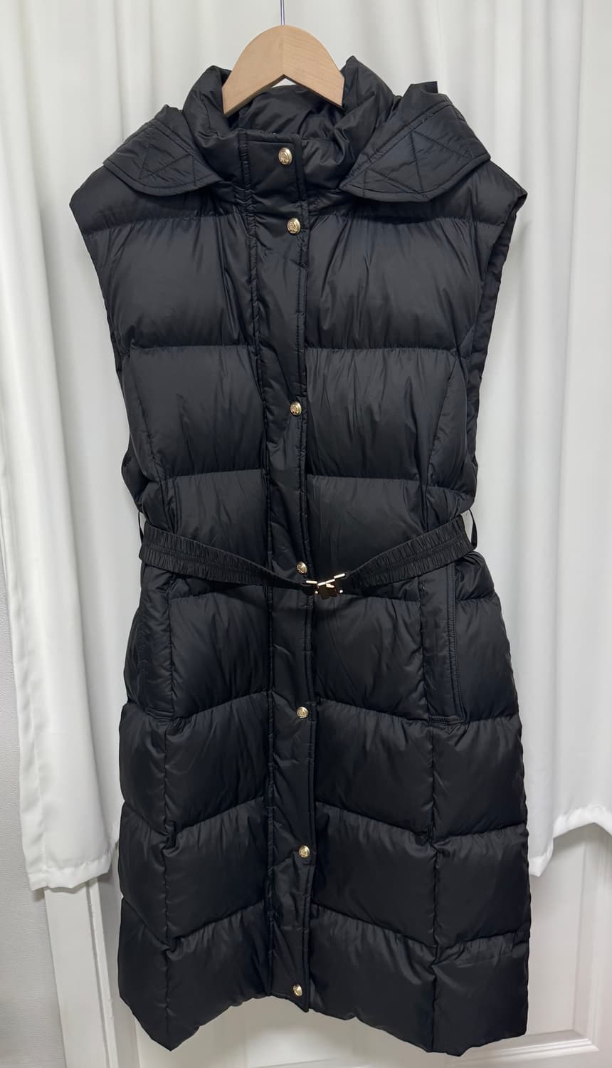 폴앤조 헝가리 구스 벨티드 롱 베스트 상품이미지9