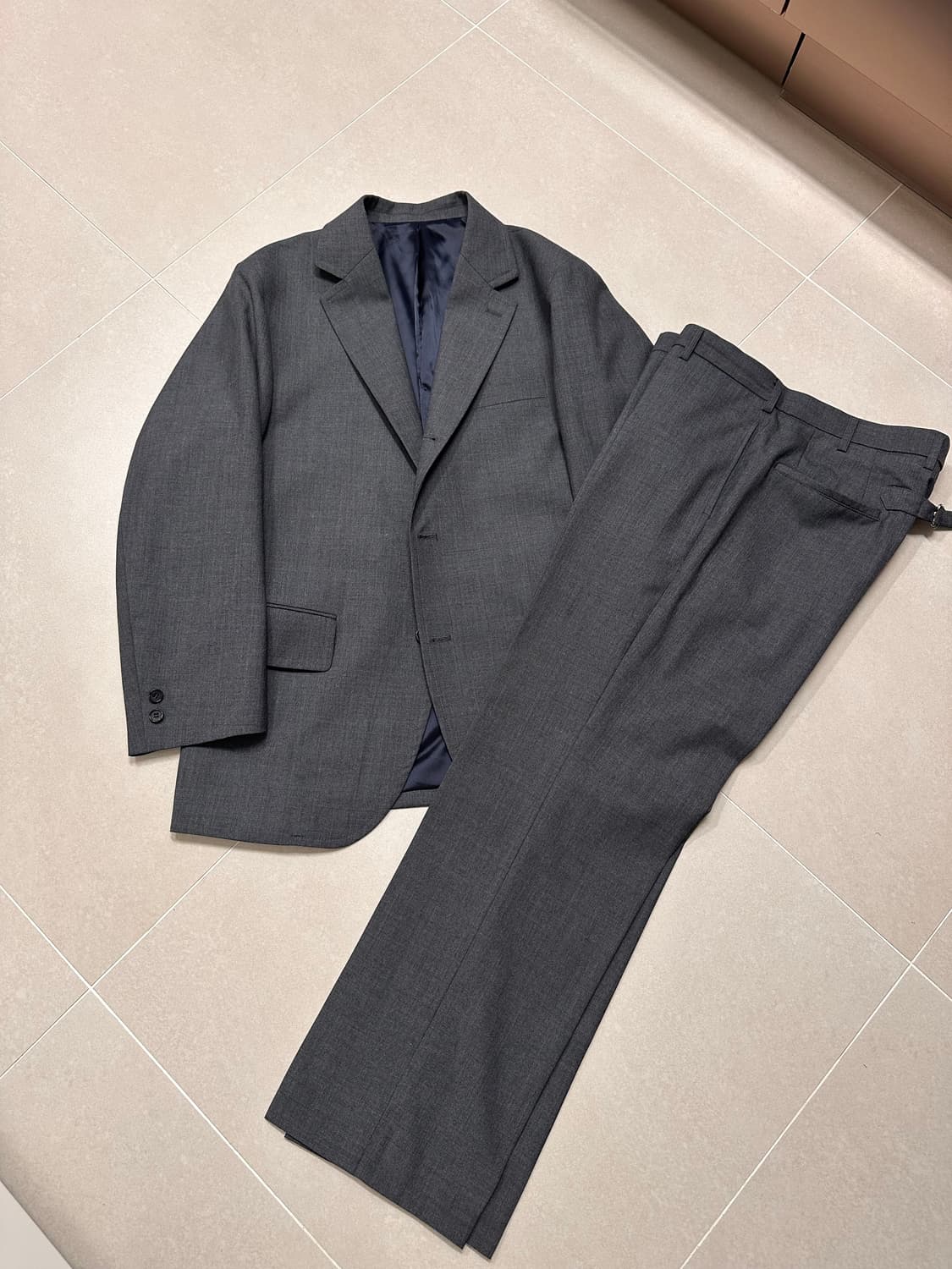 리넥츠 브라운오씨 그레이 셋업 3/4 사이즈 상품이미지1