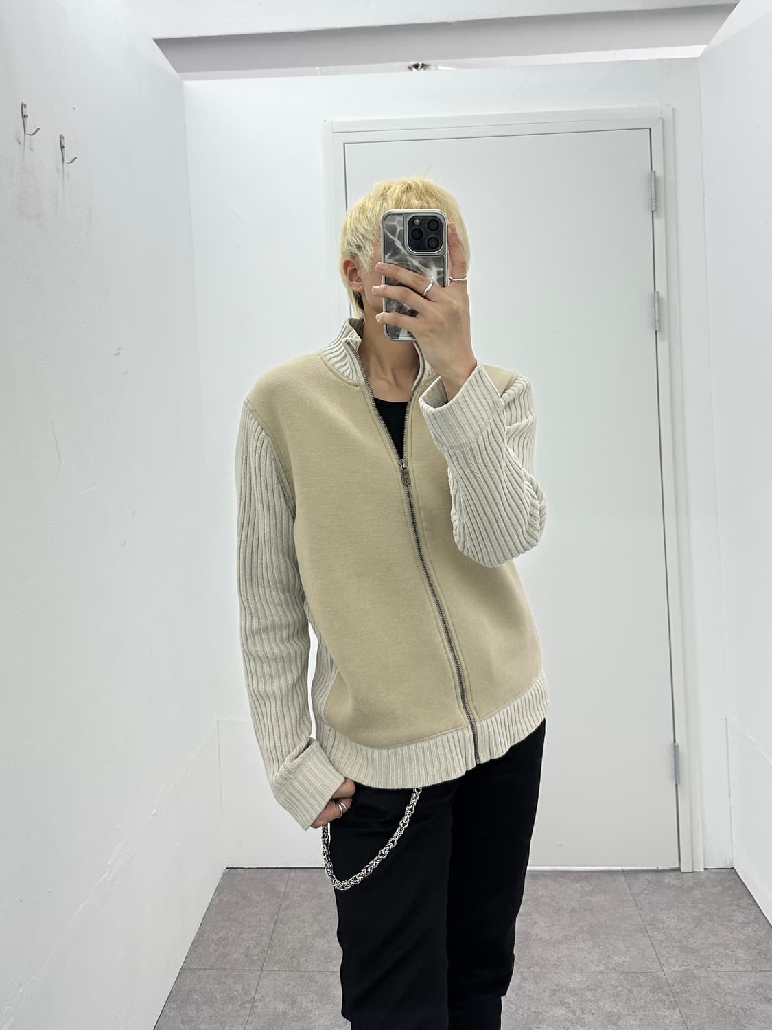 Vintage knit zip up 상품이미지1