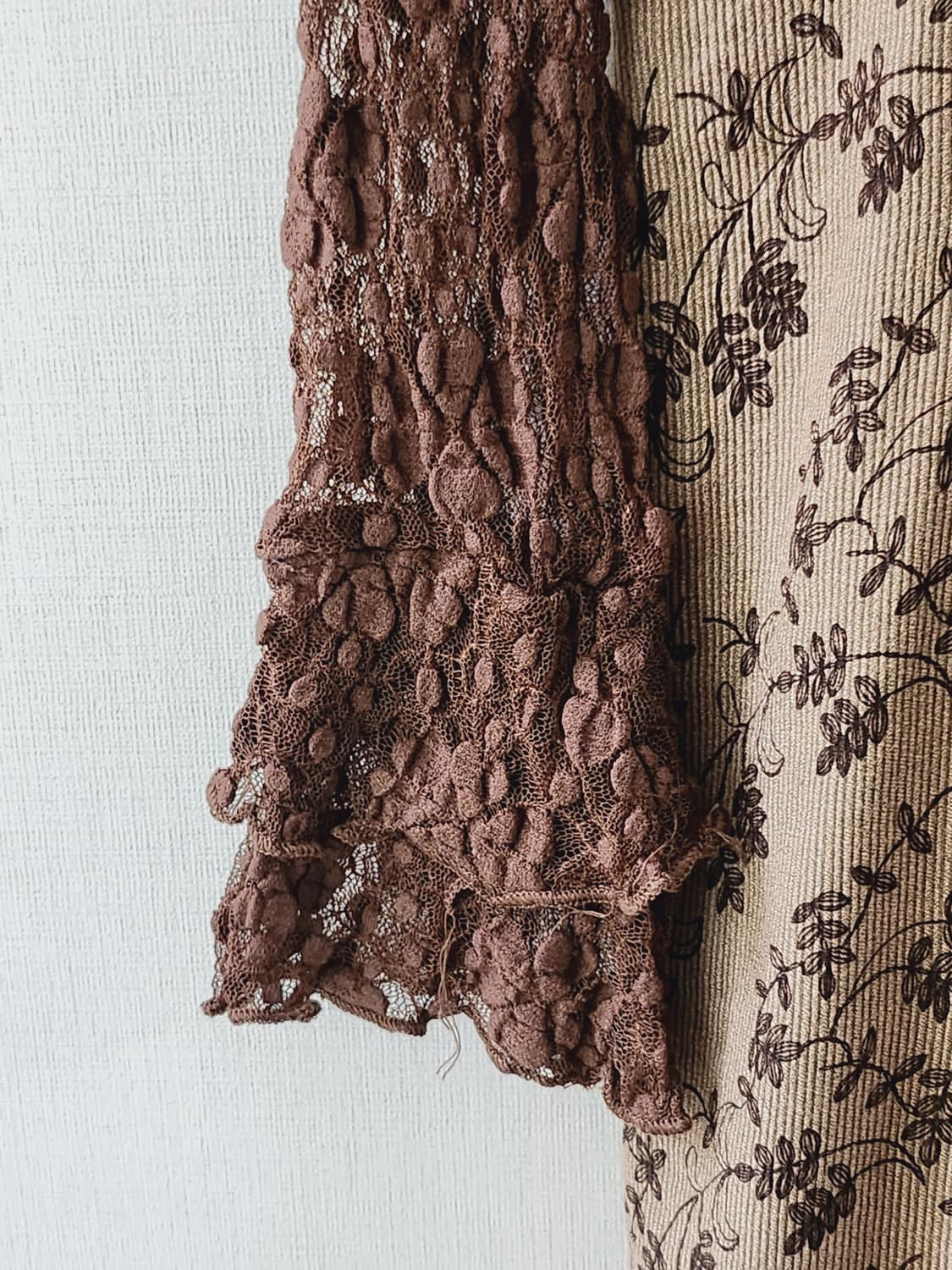 브라운 레이스 리본 볼레로 가디건 상품이미지5