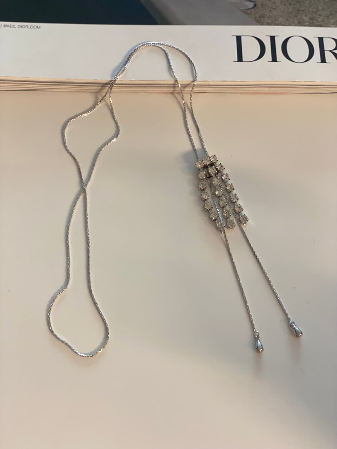 빈티지 큐빅 타이형 목걸이 상품이미지3