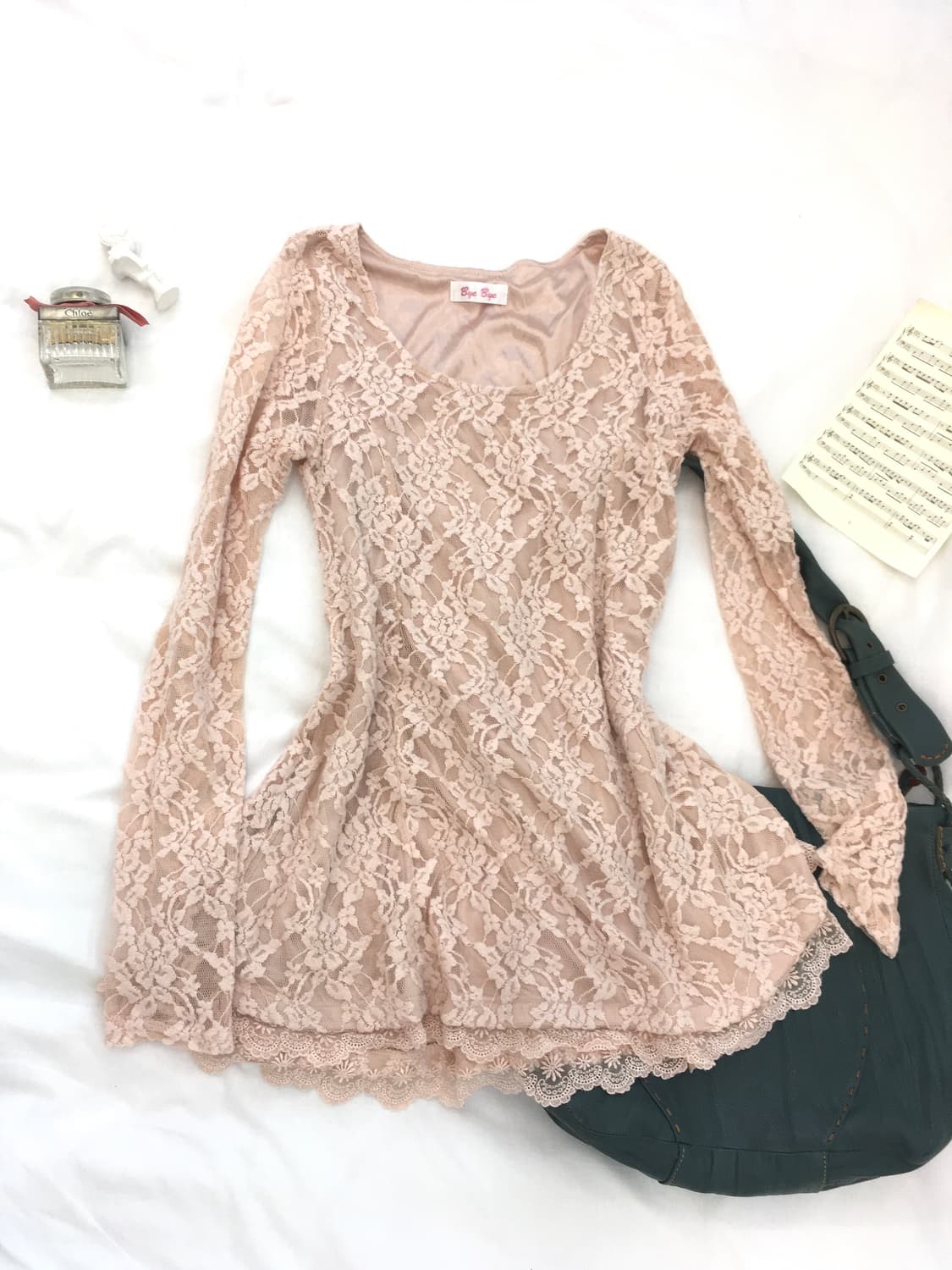 jpn vintage pink lace blouse 상품이미지1