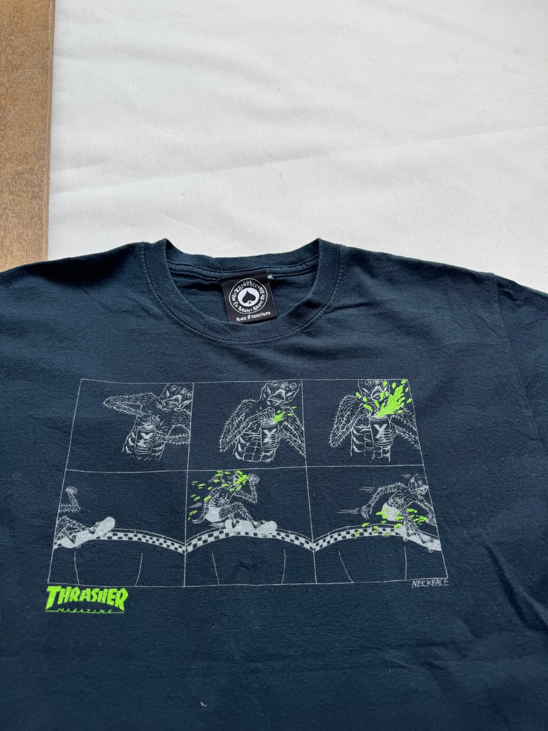 thrasher 트레셔 넥페이스 프린팅 반팔 상품이미지3
