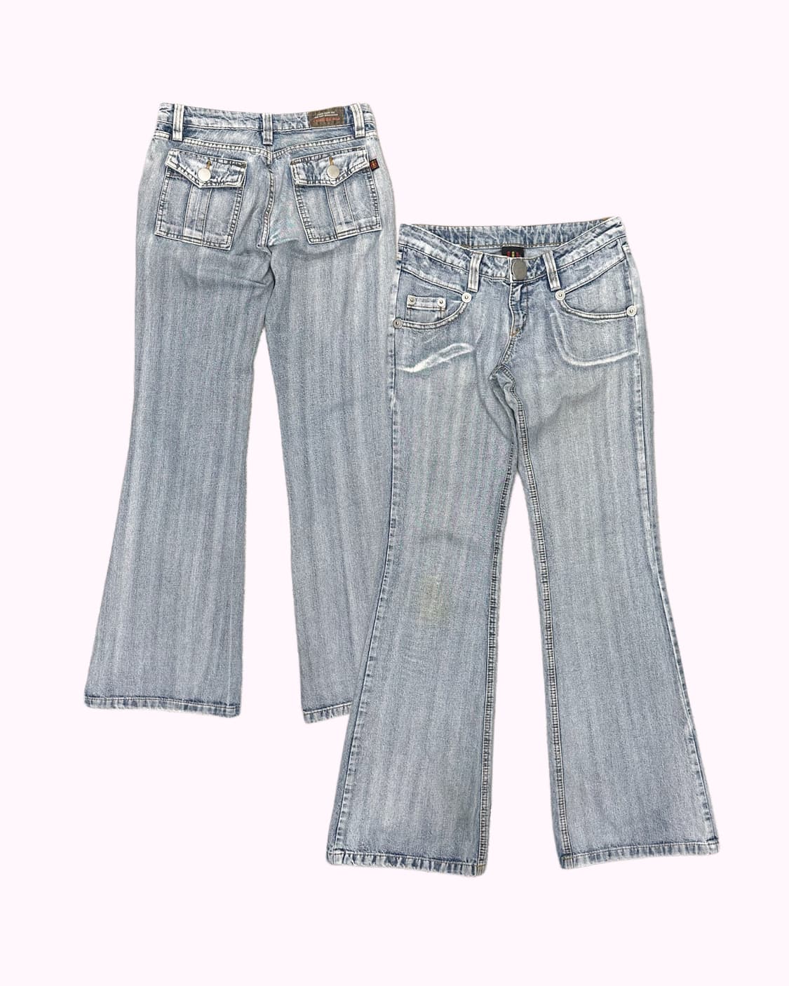 white washing low-rise flare jean 상품이미지1