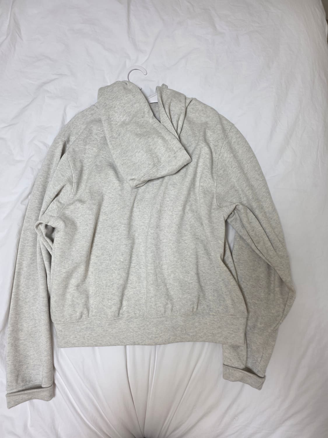 4) 벨리에 크롭 후디 집업 크림 상품이미지5