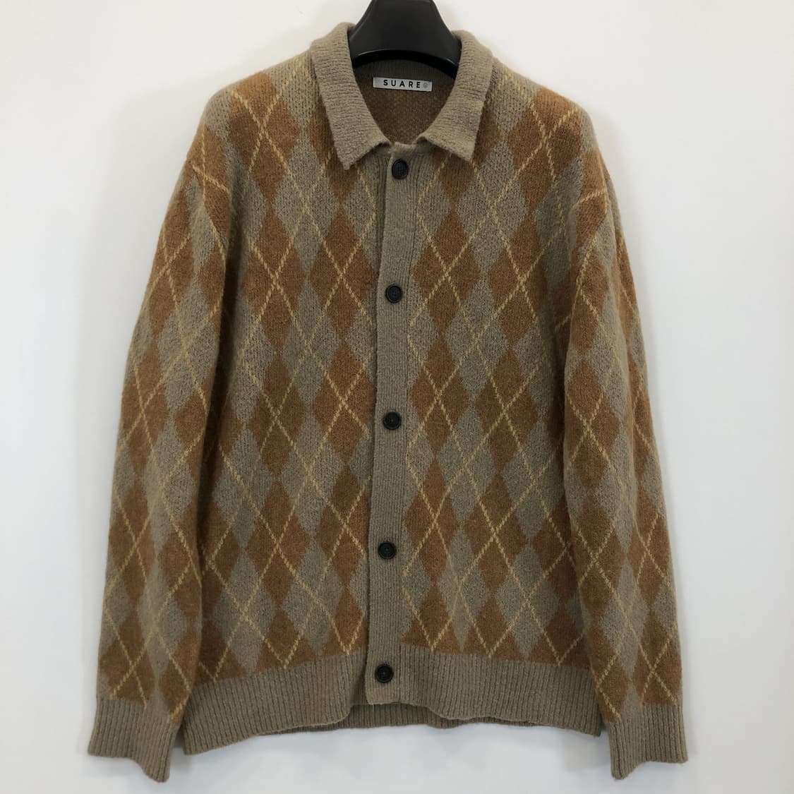 SUARE 수아레 클로젯 아가일 알파카 니트가디건 M 상품이미지1