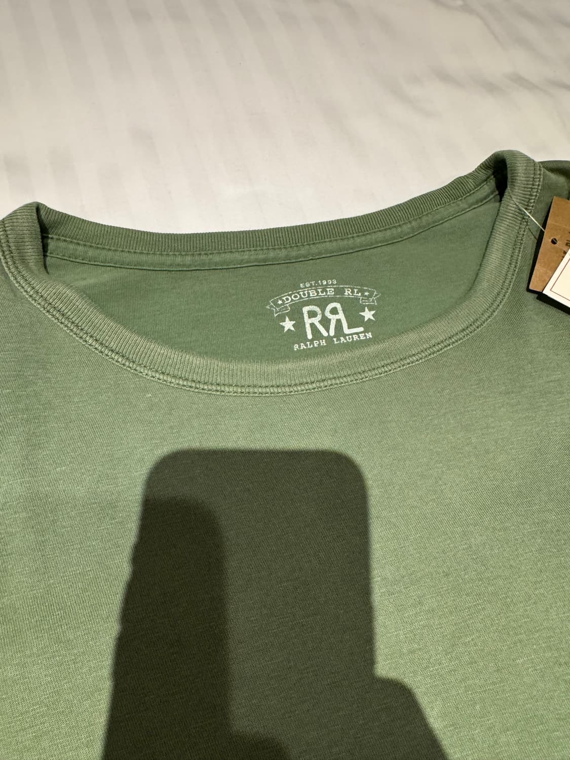 RRL 더블알엘 가먼트다이 포켓 티셔츠  XL빈티지 그린 (새상품) 상품이미지5