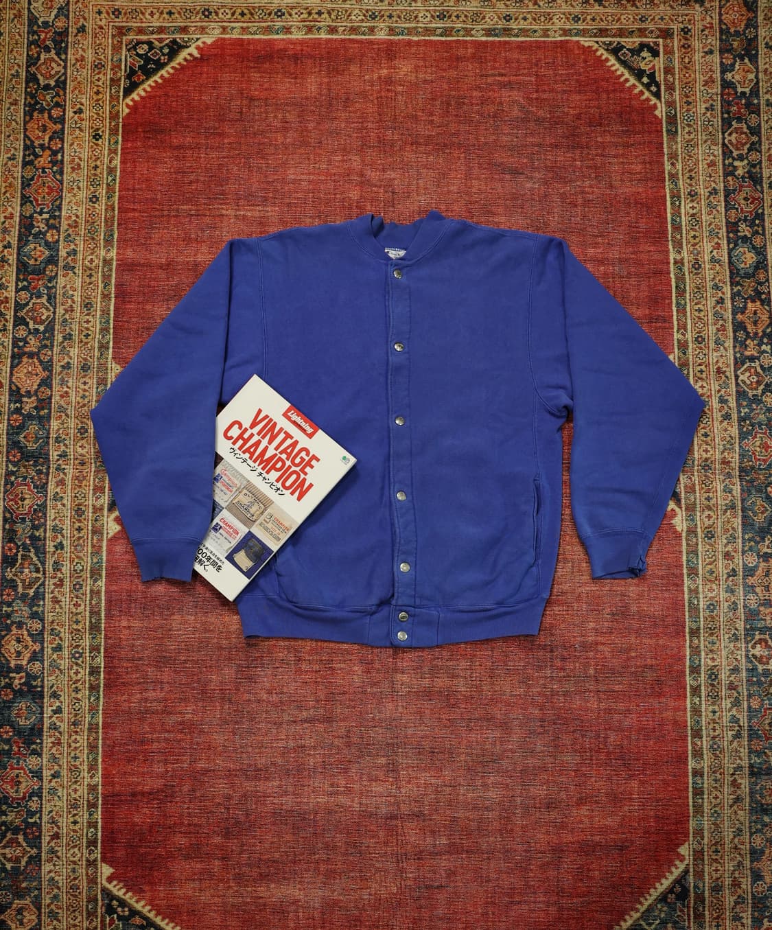 90s 빈티지 챔피온 리버스위브 스냅 가디건 판매 상품이미지1