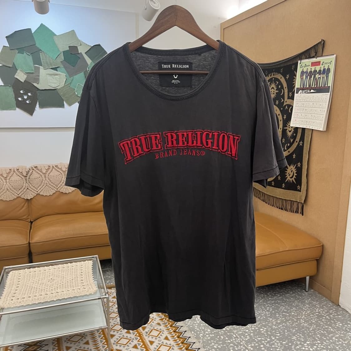 트루릴리전 빈티지 레트로 스트릿 아플리케 반팔티 XL C10784 상품이미지3