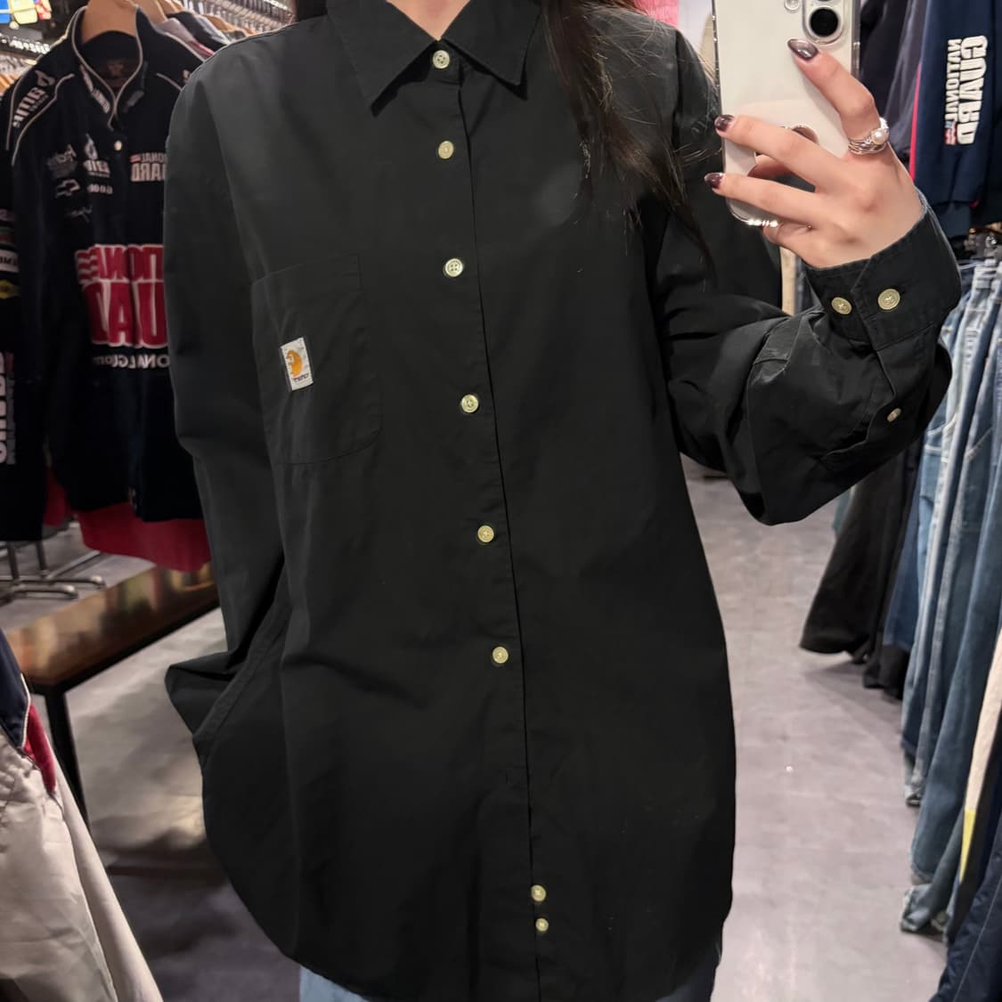 [IM] Carhartt 칼하트 긴팔 셔츠 블랙 상품이미지3