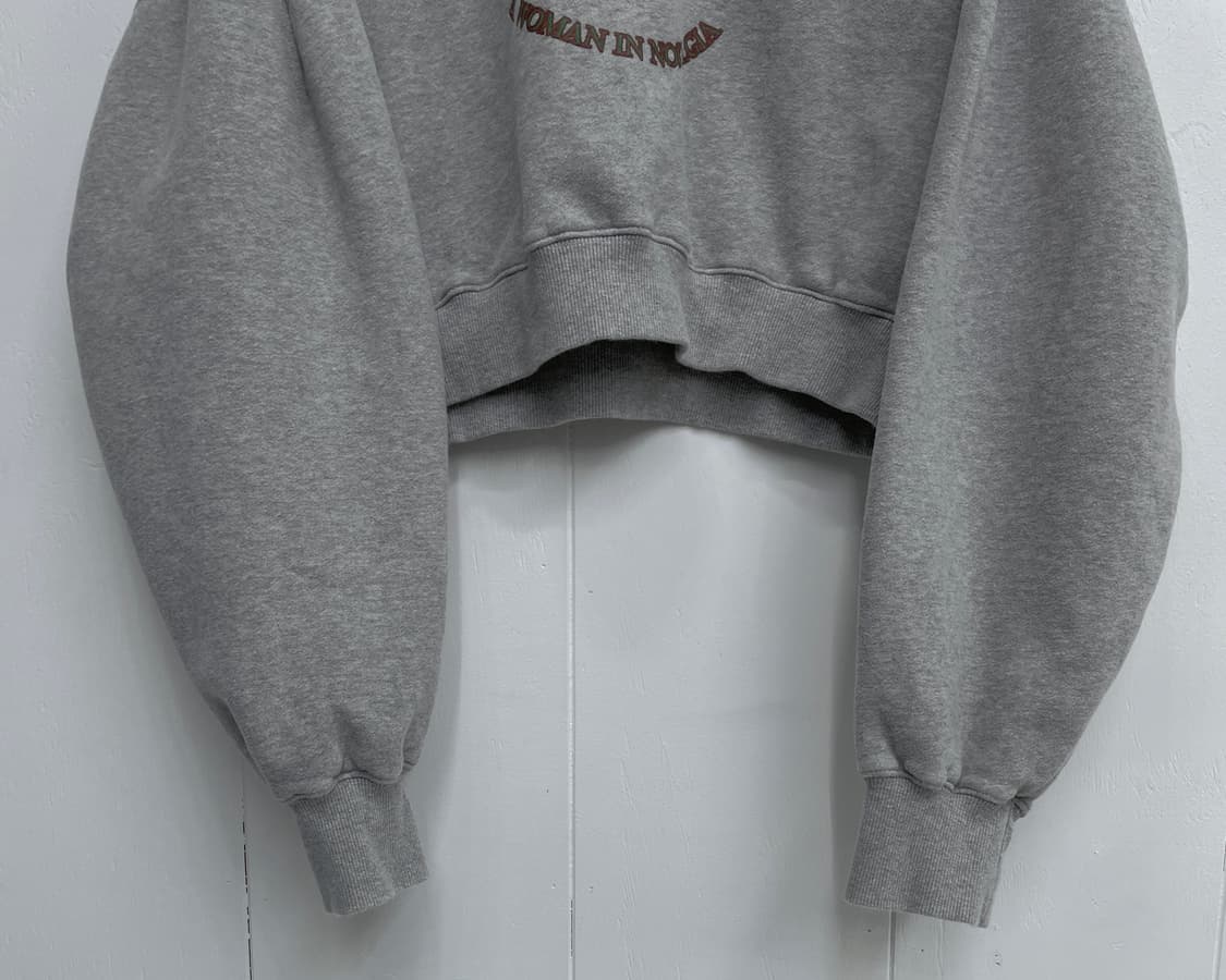 오버듀플레어 그래픽 크롭 맨투맨 스웨트셔츠 상품이미지5