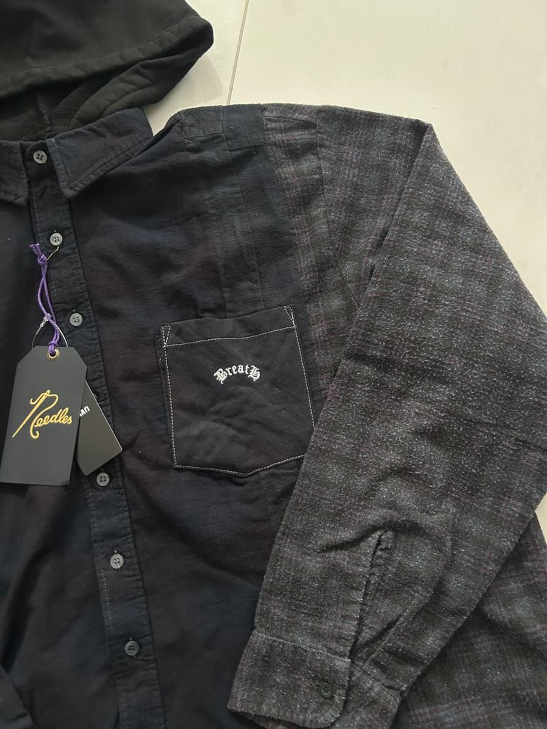 7CUTS WIDE SHIRT W/H 7컷 와이드 후드티 상품이미지5