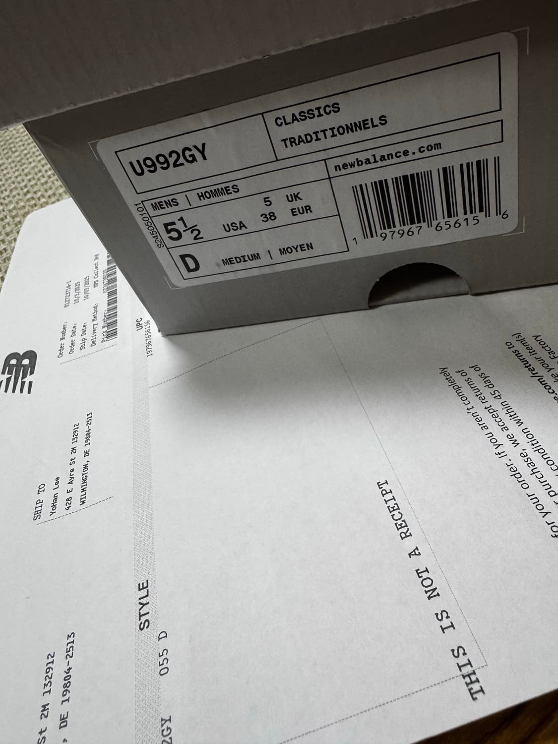 뉴발란스 992 235 새상품 상품이미지3