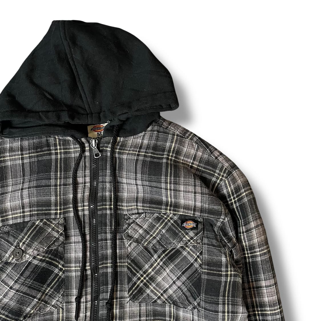 디키즈 체크 패턴 후드 워크 자켓 M 상품이미지3