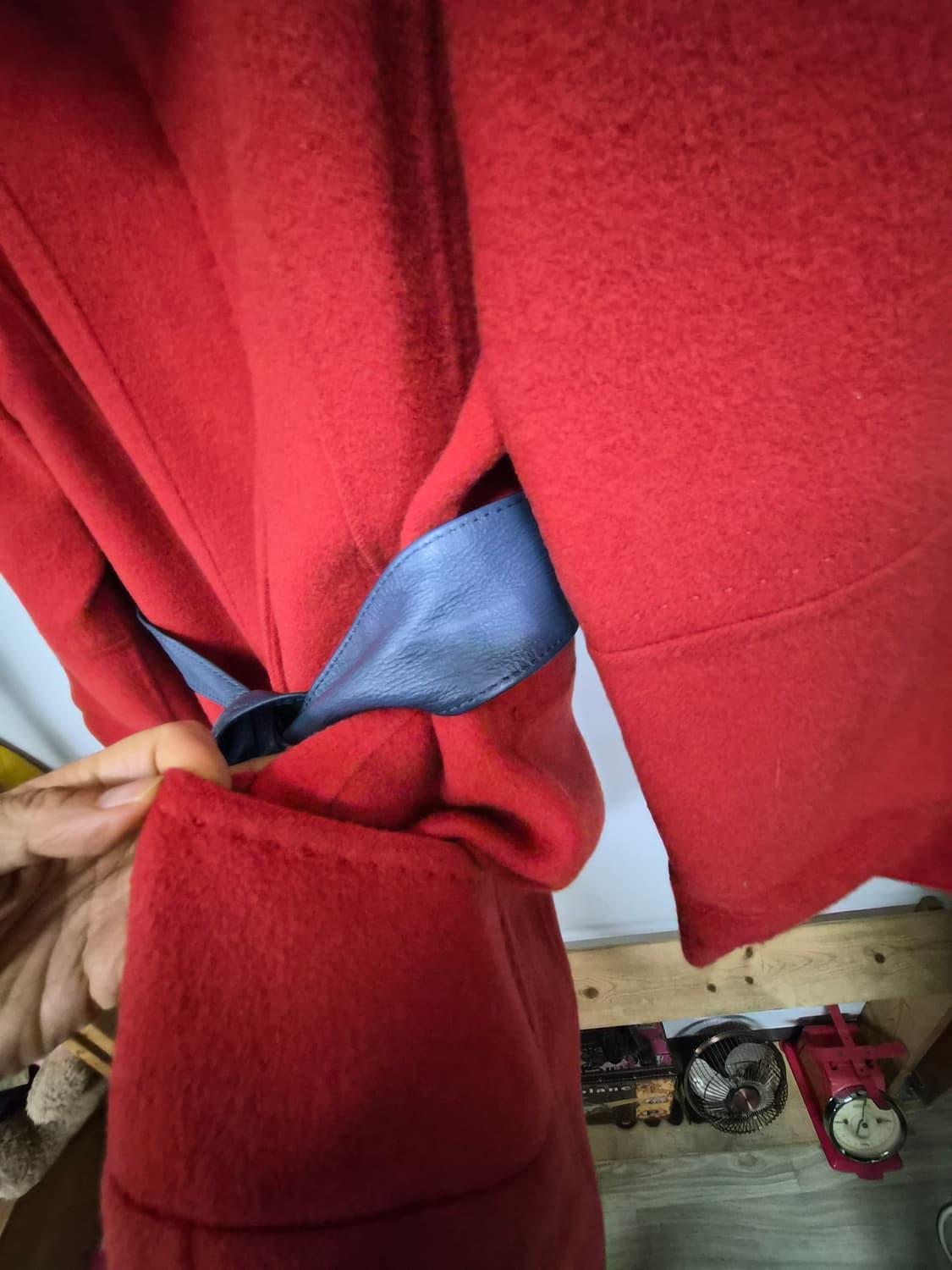 오브제 오렌지다홍 핸드메이드 코트 상품이미지4