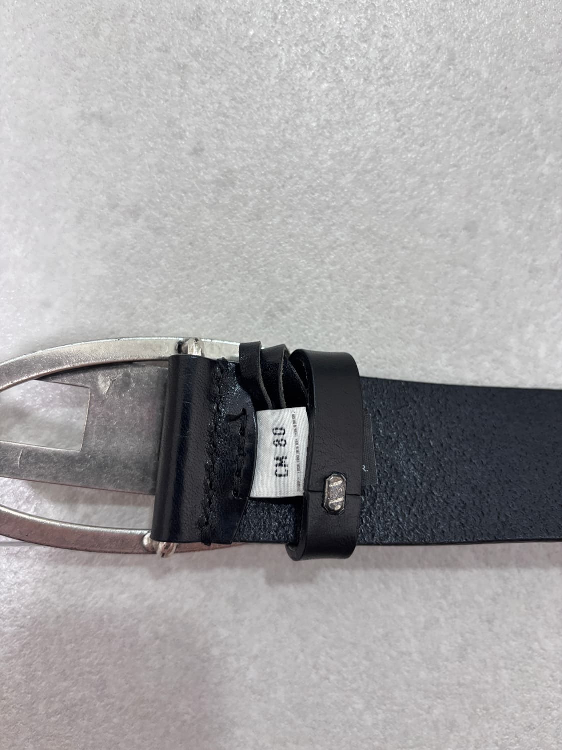디젤 B-1DR 레더 벨트 D 버클 블랙 80사이즈 상품이미지4