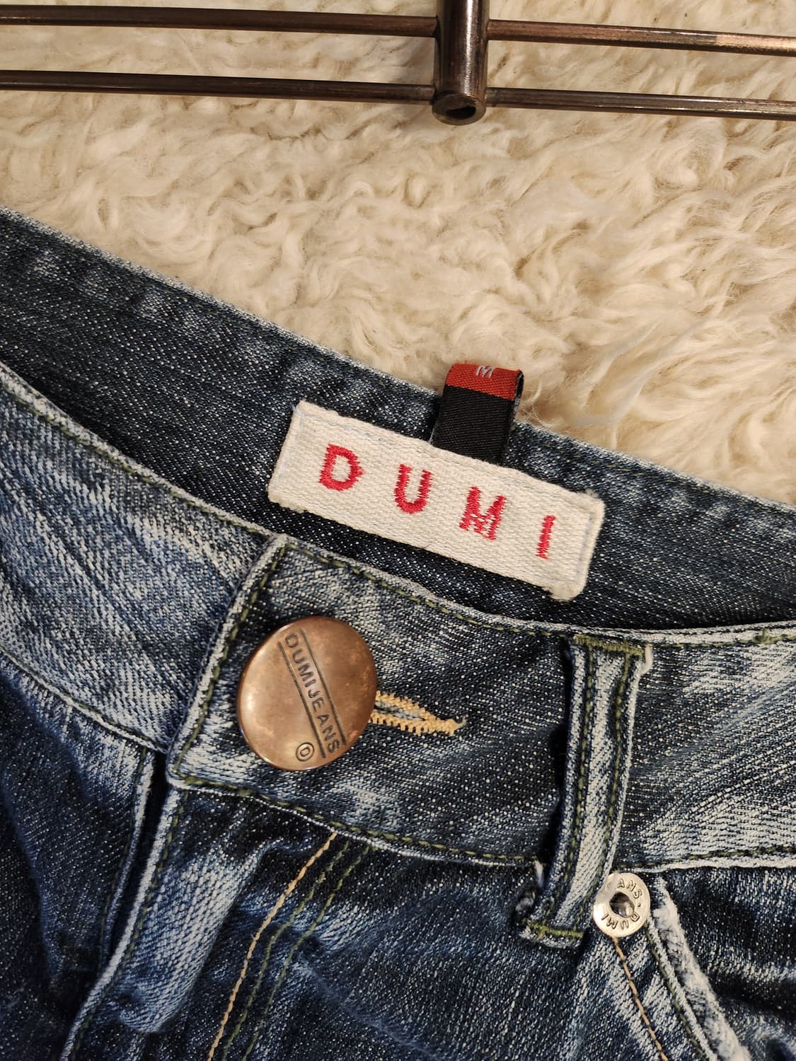 DUMI 빈티지 워싱 데님 미니 스커트 상품이미지4