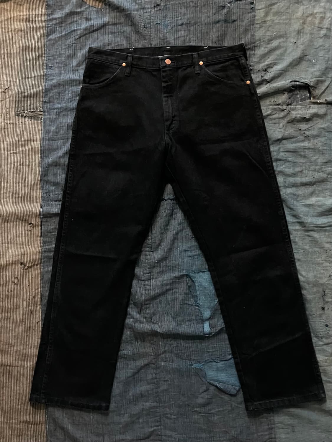 🇺🇸 90s USA 빈티지 랭글러 13MWZWK 블랙 데님 팬츠 상품이미지2