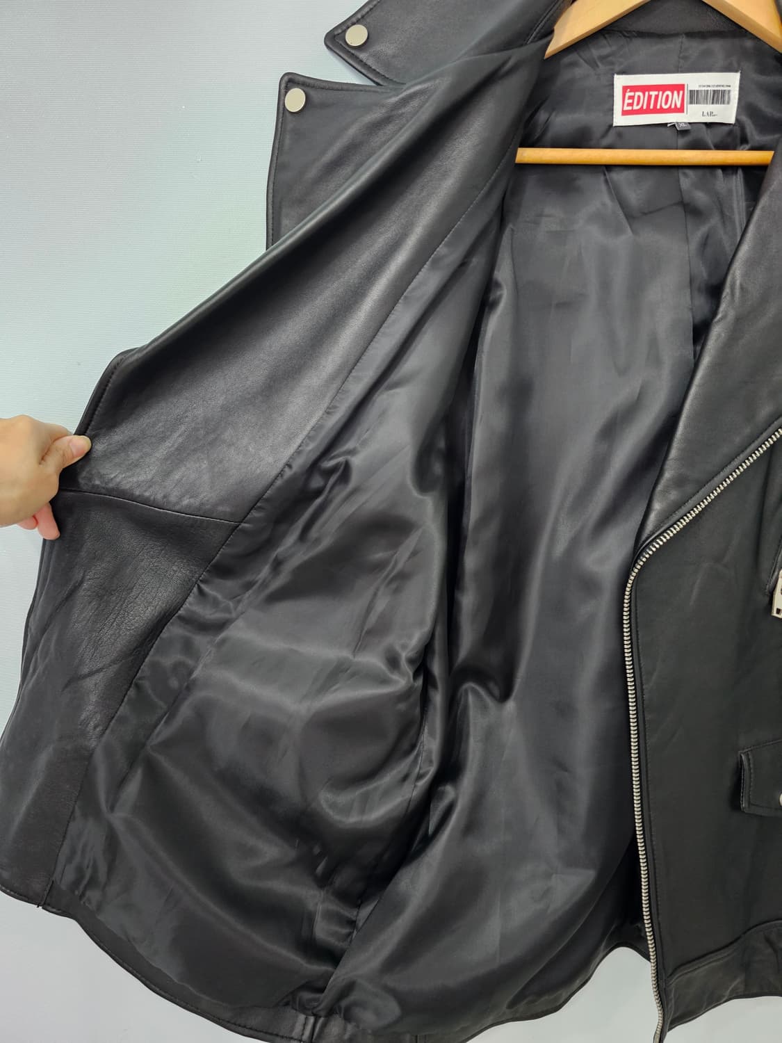 랩 에디션 양가죽 라이더 자켓 105 상품이미지5