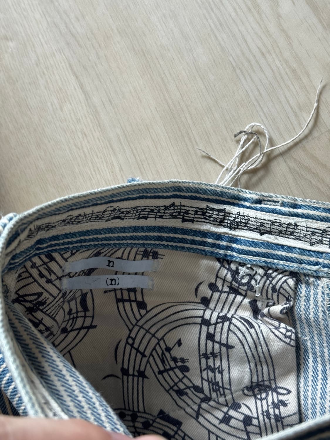 넘버나인 08ss 히코리 스트라이프 팬츠 상품이미지6