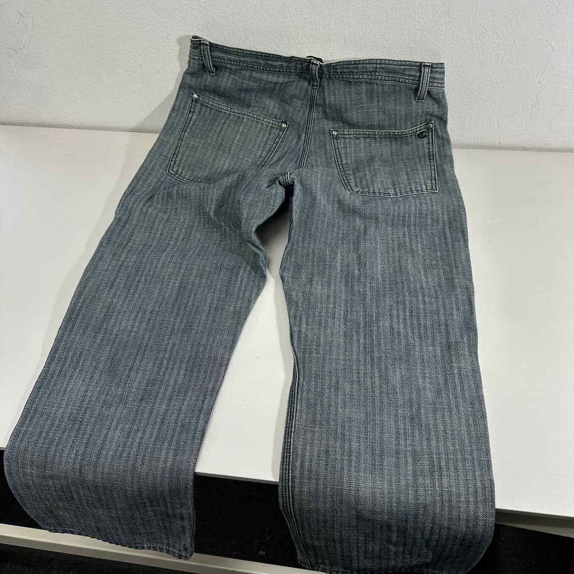 M 블루코 워크가먼츠 버튼플라이 9부 데님워크팬츠 상품이미지4