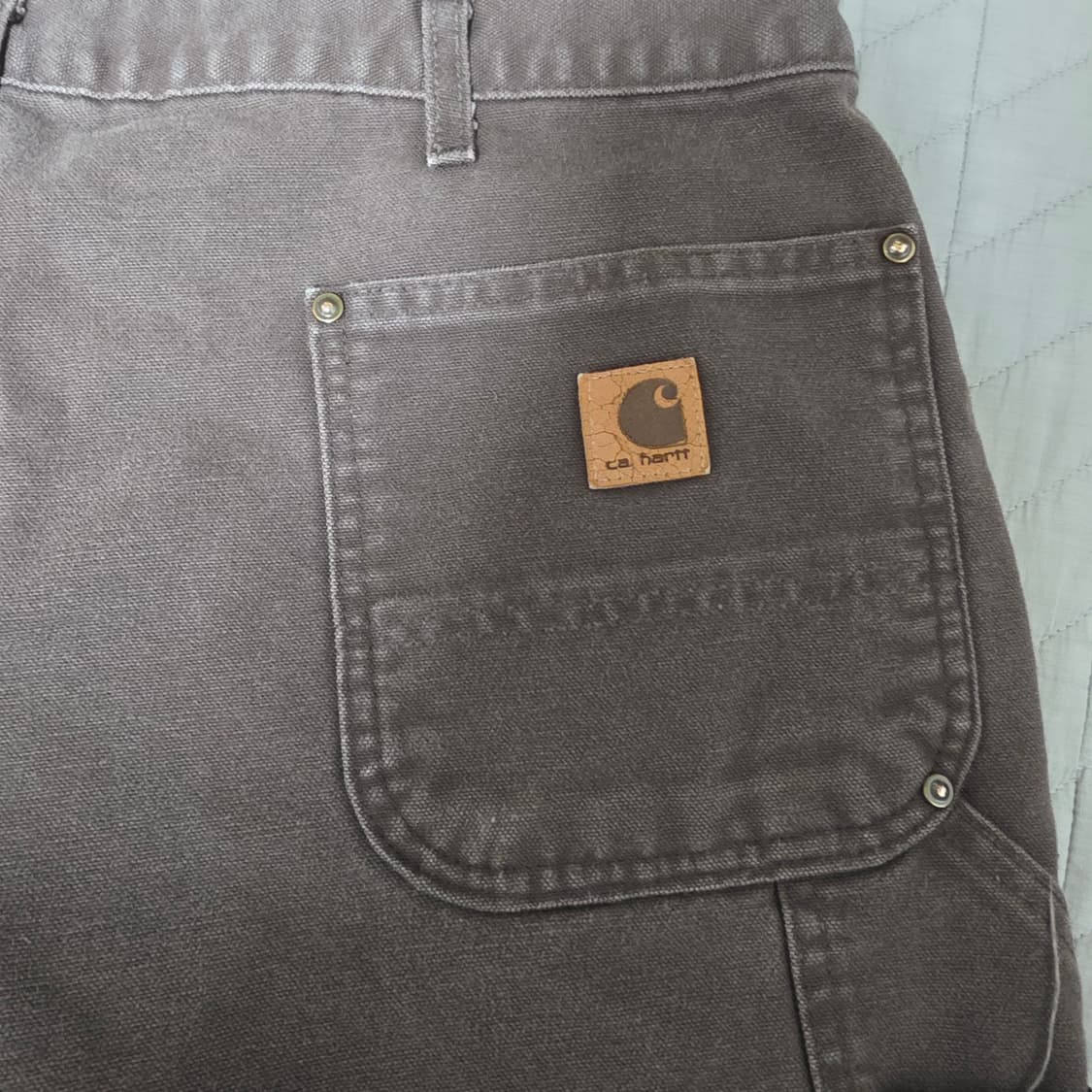 [42X32] 빈티지 칼하트 더블니 B136DKB 워크팬츠 페인트 DK3 상품이미지8