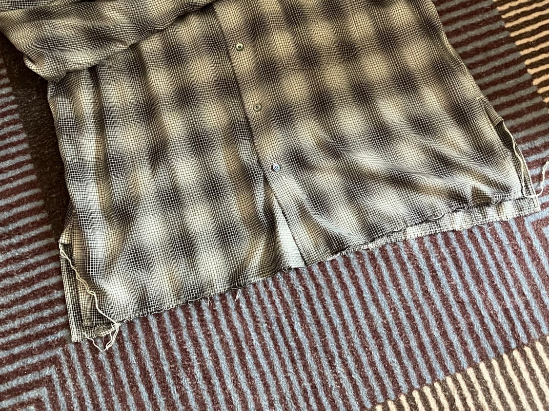 안셀름 / 옴브레 체크셔츠 / 브라운 상품이미지3