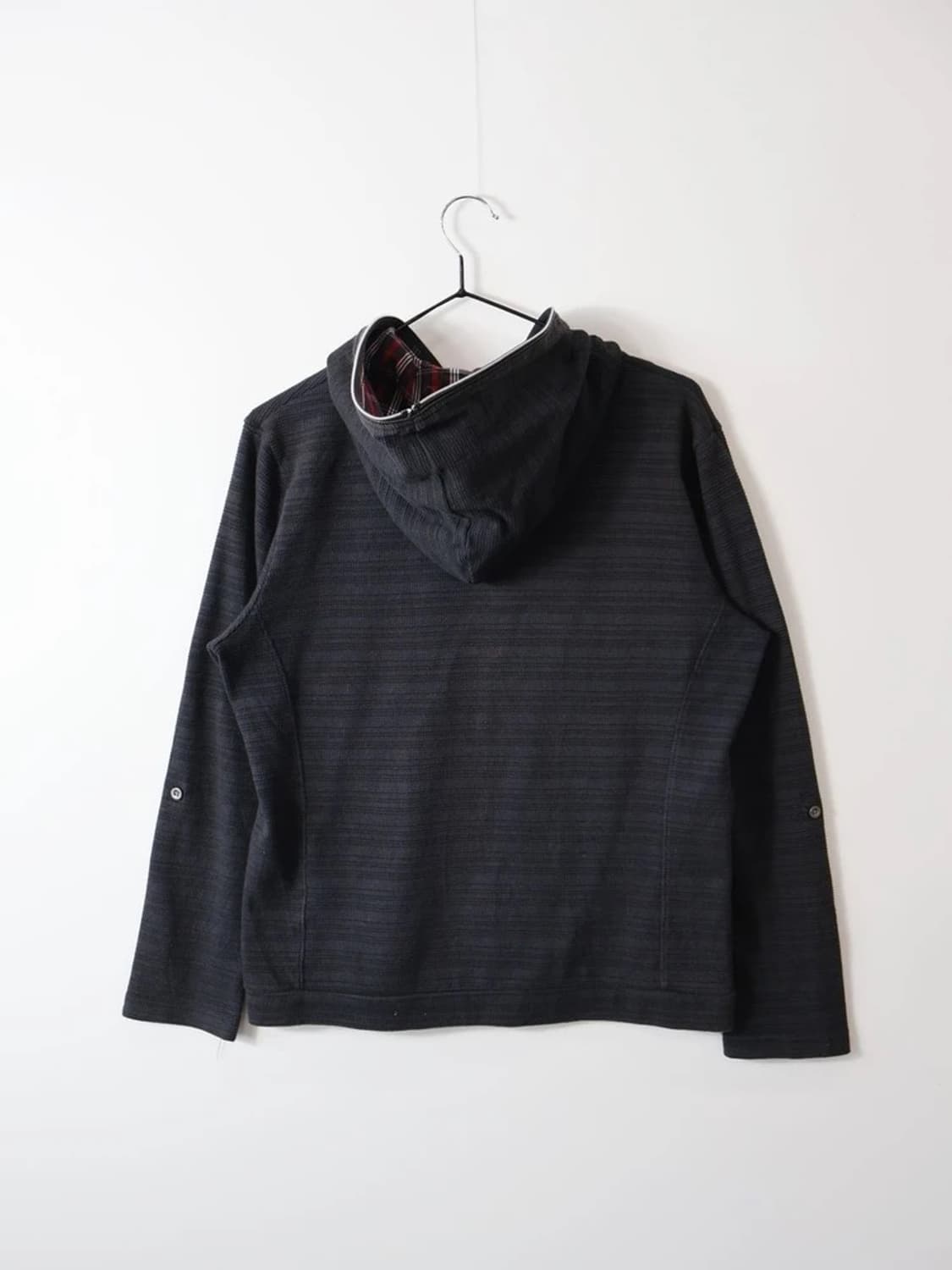 PLUS ONE Plaid Hood Zip Jacket 상품이미지4