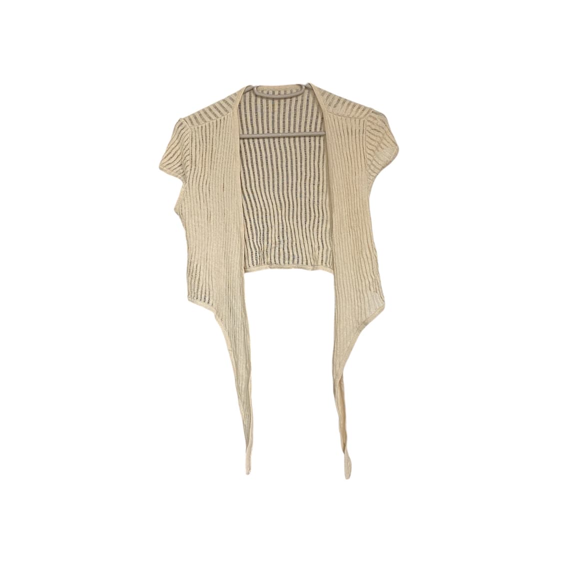 아이보리 타이 반팔 가디건 상품이미지2