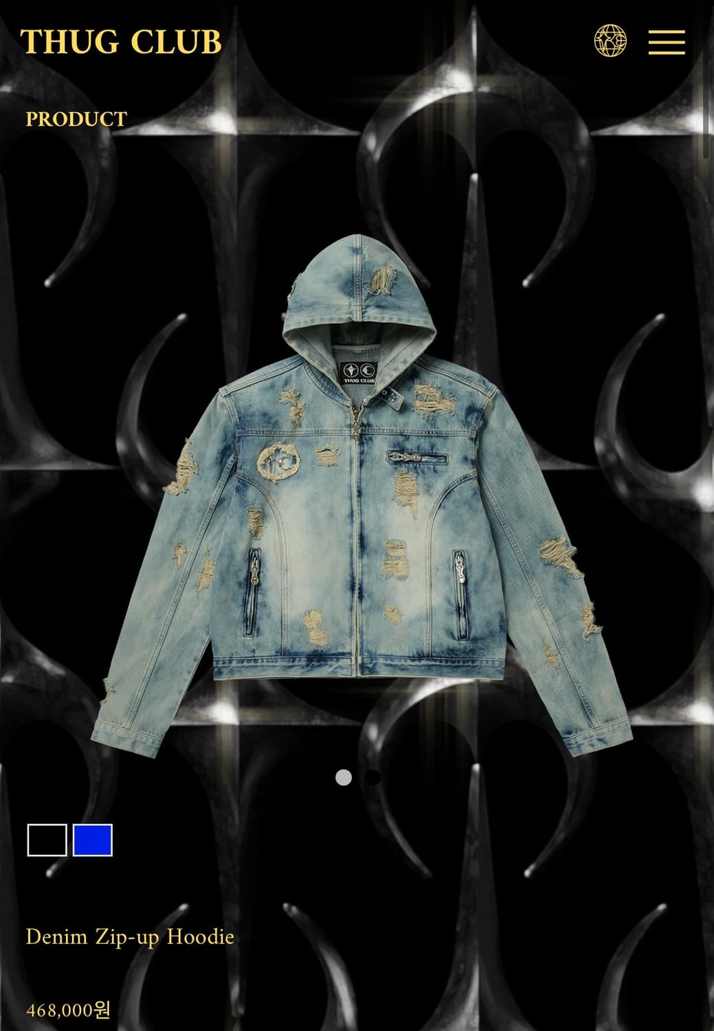 TC Denim Zip-up Hoodie 상품이미지1