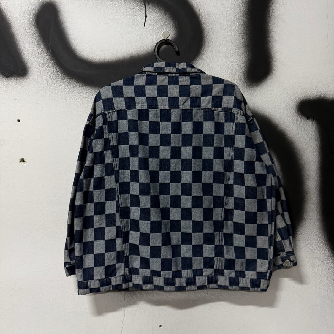 VTG 빈티지 체커보드 패턴 투포켓 데님 자켓 상품이미지2