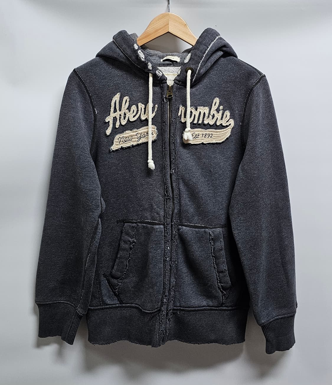 아베크롬비 후드집업 데미지 워싱 S 상품이미지1