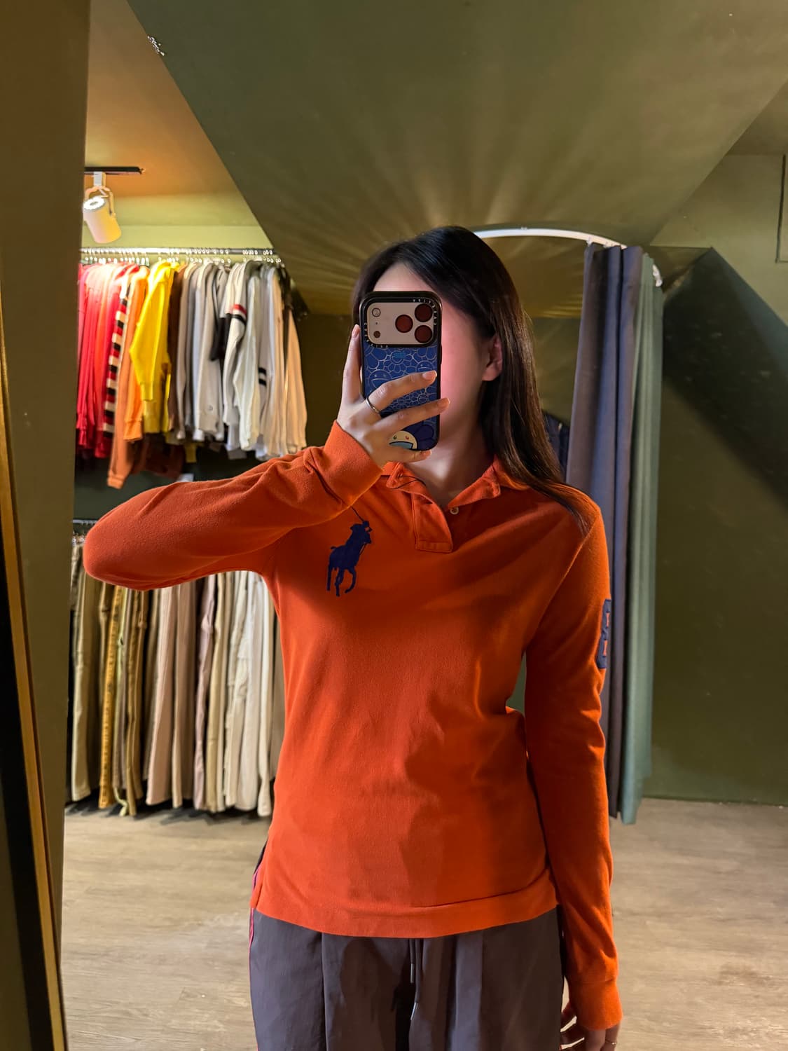 폴로 랄프로렌 빅포니 로고 긴팔 카라티 상품이미지1